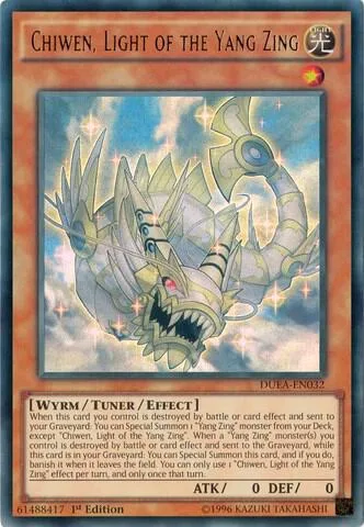 Chiwen, Light of the Yang Zing DUEA-EN032 1st Edition Yu-Gi-Oh card from Duelist Alliance