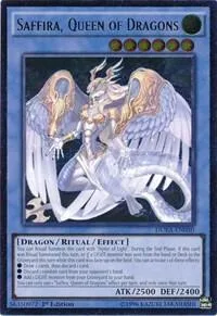 Saffira, Queen of Dragons Ultimate Rare DUEA-EN050 1st Edition Yu-Gi-Oh card from Duelist Alliance