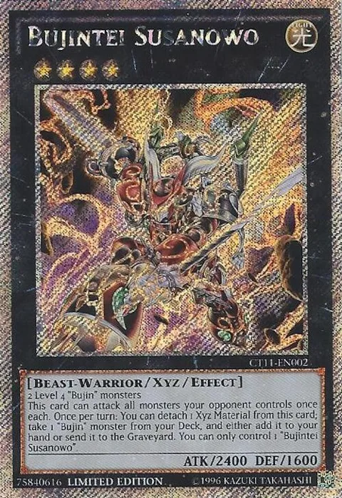 Bujintei Susanowo CT11-EN002 Yu-Gi-Oh card from 2014 Mega-Tins