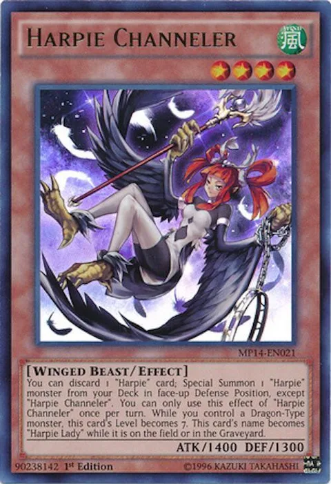 Harpie Channeler MP14-EN021 Yu-Gi-Oh card from 2014 Mega-Tins Mega Pack