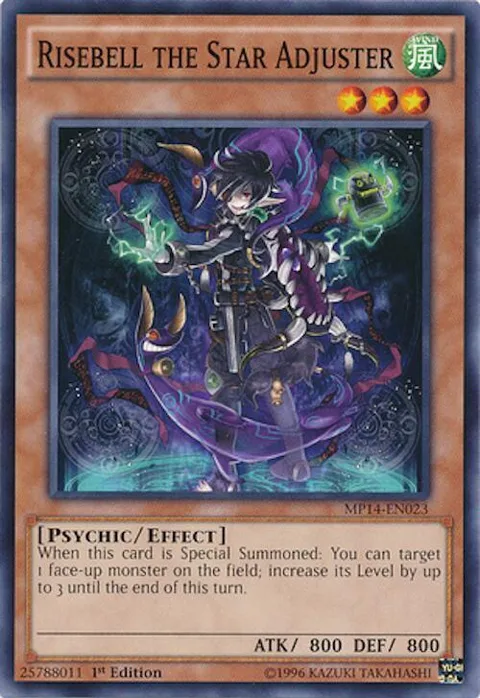 Risebell the Star Adjuster MP14-EN023 Yu-Gi-Oh card from 2014 Mega-Tins Mega Pack
