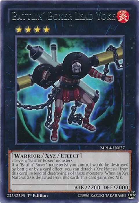 Battlin' Boxer Lead Yoke MP14-EN027 Yu-Gi-Oh card from 2014 Mega-Tins Mega Pack