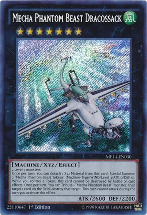 Mecha Phantom Beast Dracossack MP14-EN030 1st Edition Yu-Gi-Oh card from 2014 Mega-Tins Mega Pack