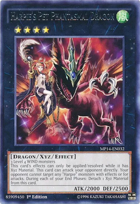 Harpie's Pet Phantasmal Dragon MP14-EN032 Yu-Gi-Oh card from 2014 Mega-Tins Mega Pack