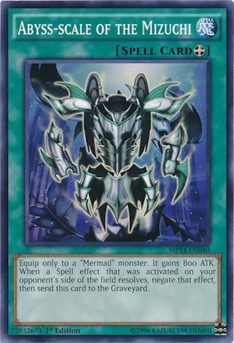 Abyss-scale of the Mizuchi MP14-EN040 Yu-Gi-Oh card from 2014 Mega-Tins Mega Pack