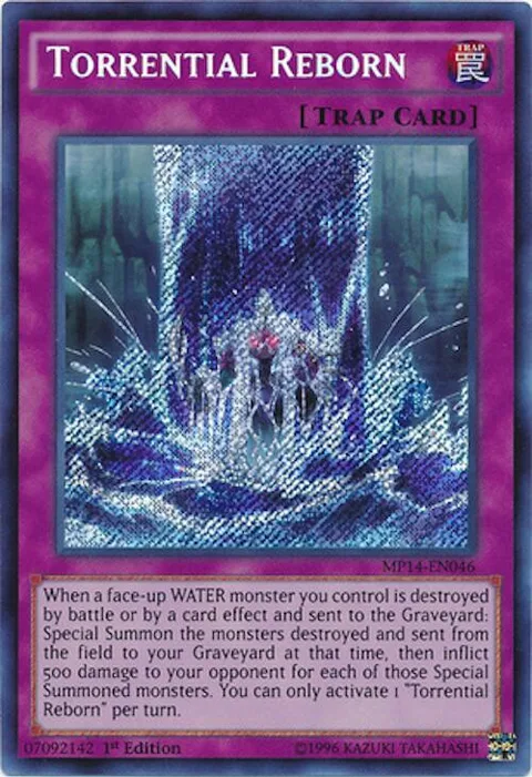 Torrential Reborn MP14-EN046 1st Edition Yu-Gi-Oh card from 2014 Mega-Tins Mega Pack