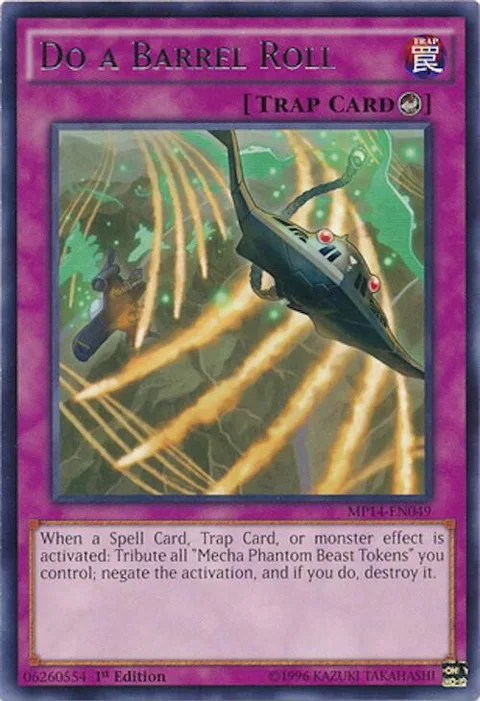 Do a Barrel Roll MP14-EN049 Yu-Gi-Oh card from 2014 Mega-Tins Mega Pack