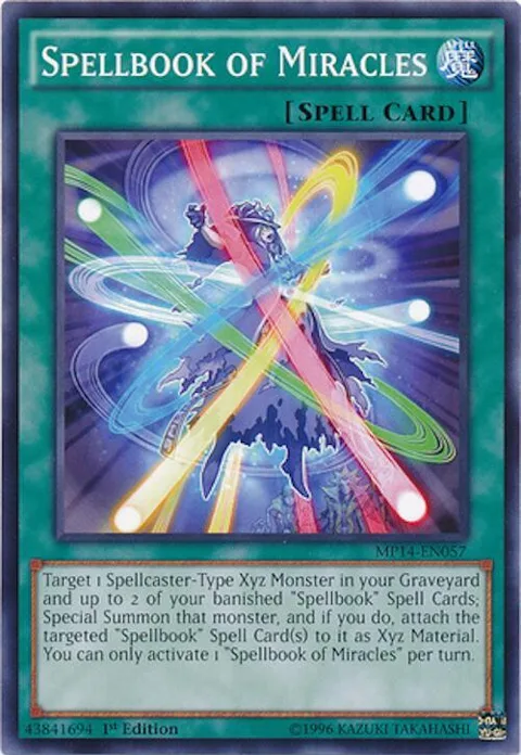 Spellbook of Miracles MP14-EN057 Yu-Gi-Oh card from 2014 Mega-Tins Mega Pack