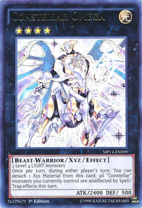 Constellar Omega MP14-EN059 Unlimited Yu-Gi-Oh card from 2014 Mega-Tins Mega Pack