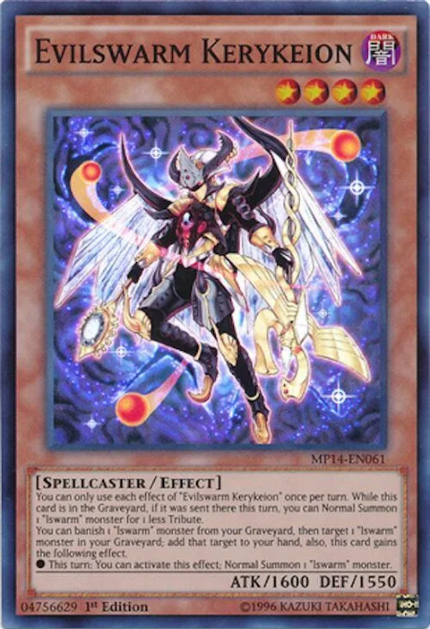 Evilswarm Kerykeion MP14-EN061 Unlimited Yu-Gi-Oh card from 2014 Mega-Tins Mega Pack