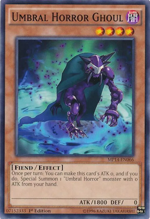 Umbral Horror Ghoul MP14-EN066 Yu-Gi-Oh card from 2014 Mega-Tins Mega Pack