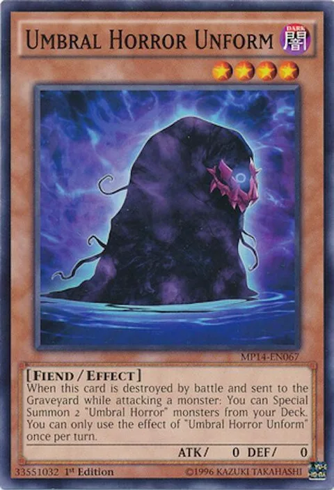 Umbral Horror Unform MP14-EN067 Yu-Gi-Oh card from 2014 Mega-Tins Mega Pack
