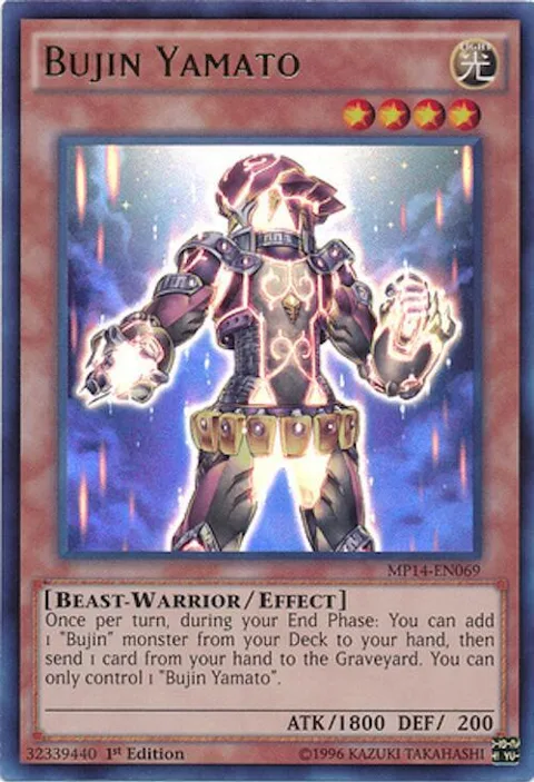 Bujin Yamato MP14-EN069 Yu-Gi-Oh card from 2014 Mega-Tins Mega Pack