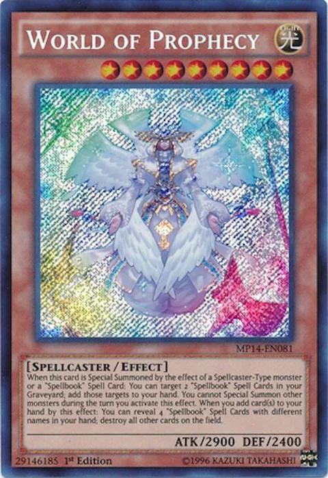 World of Prophecy MP14-EN081 Unlimited Yu-Gi-Oh card from 2014 Mega-Tins Mega Pack