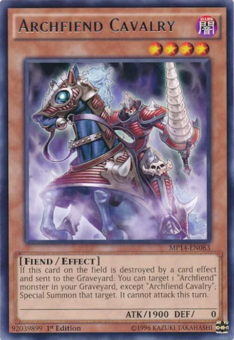 Archfiend Cavalry MP14-EN083 Yu-Gi-Oh card from 2014 Mega-Tins Mega Pack