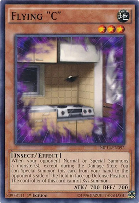 Flying "C" MP14-EN092 1st Edition Yu-Gi-Oh card from 2014 Mega-Tins Mega Pack
