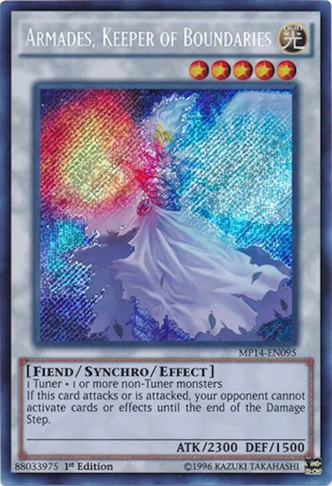 Armades, Keeper of Boundaries MP14-EN095 Unlimited Yu-Gi-Oh card from 2014 Mega-Tins Mega Pack