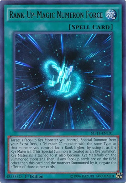Rank-Up-Magic Numeron Force MP14-EN101 Unlimited Yu-Gi-Oh card from 2014 Mega-Tins Mega Pack