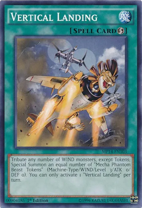 Vertical Landing MP14-EN103 Yu-Gi-Oh card from 2014 Mega-Tins Mega Pack