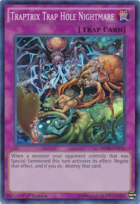 Traptrix Trap Hole Nightmare MP14-EN110 1st Edition Yu-Gi-Oh card from 2014 Mega-Tins Mega Pack