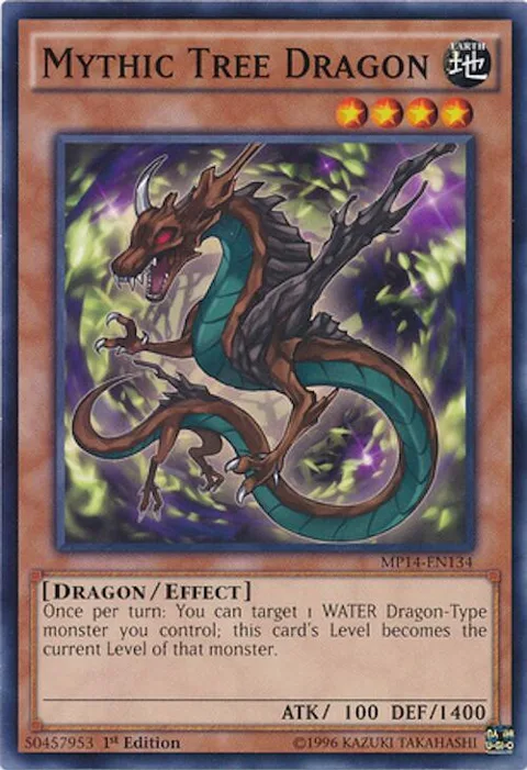 Mythic Tree Dragon MP14-EN134 Yu-Gi-Oh card from 2014 Mega-Tins Mega Pack