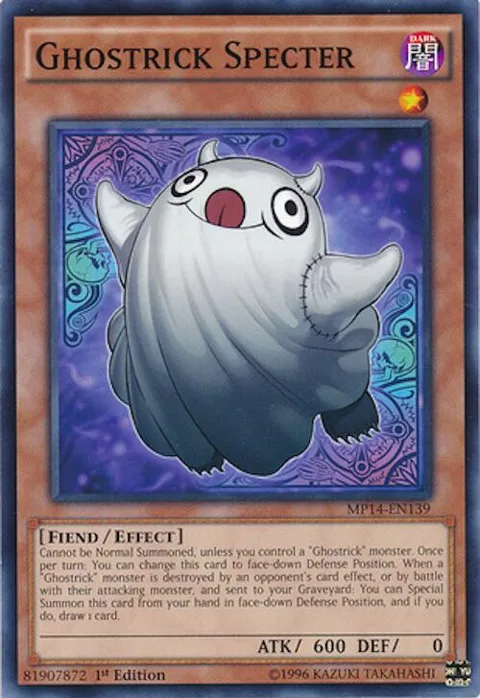 Ghostrick Specter MP14-EN139 Yu-Gi-Oh card from 2014 Mega-Tins Mega Pack
