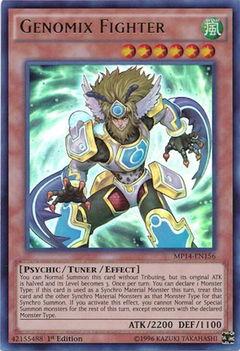 Genomix Fighter MP14-EN156 Yu-Gi-Oh card from 2014 Mega-Tins Mega Pack