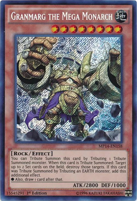 Granmarg the Mega Monarch MP14-EN158 1st Edition Yu-Gi-Oh card from 2014 Mega-Tins Mega Pack