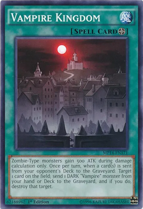 Vampire Kingdom MP14-EN171 Yu-Gi-Oh card from 2014 Mega-Tins Mega Pack