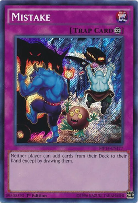 Mistake MP14-EN177 Unlimited Yu-Gi-Oh card from 2014 Mega-Tins Mega Pack