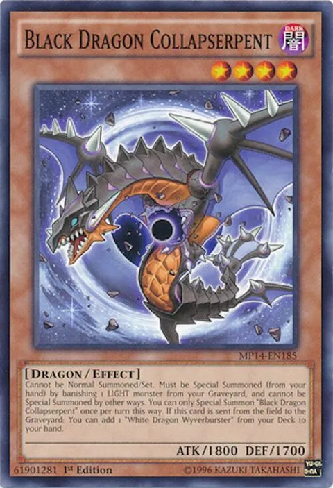 Black Dragon Collapserpent MP14-EN185 Yu-Gi-Oh card from 2014 Mega-Tins Mega Pack
