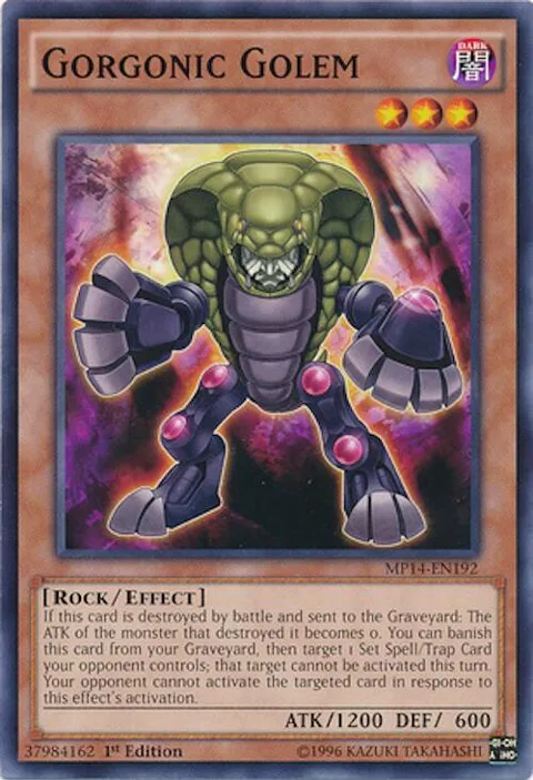 Gorgonic Golem MP14-EN192 Yu-Gi-Oh card from 2014 Mega-Tins Mega Pack