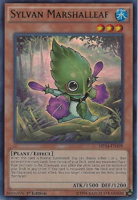 Sylvan Marshalleaf MP14-EN198 1st Edition Yu-Gi-Oh card from 2014 Mega-Tins Mega Pack