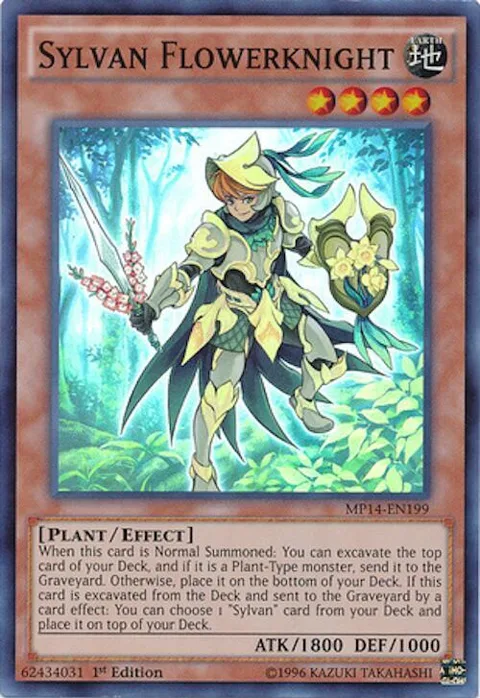 Sylvan Flowerknight MP14-EN199 Yu-Gi-Oh card from 2014 Mega-Tins Mega Pack