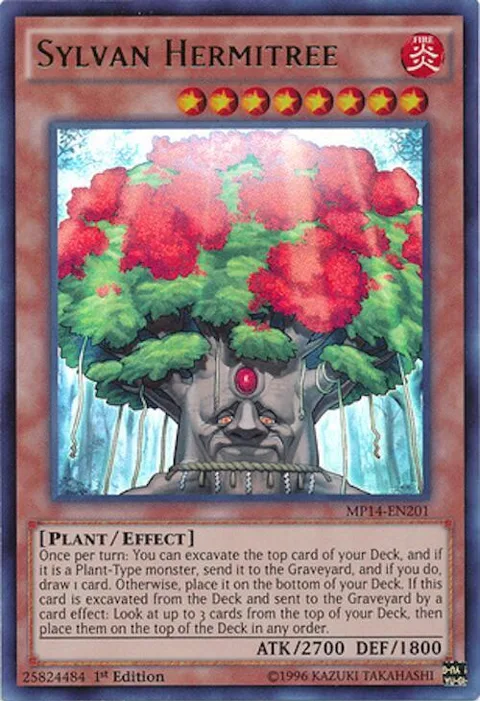 Sylvan Hermitree MP14-EN201 Unlimited Yu-Gi-Oh card from 2014 Mega-Tins Mega Pack