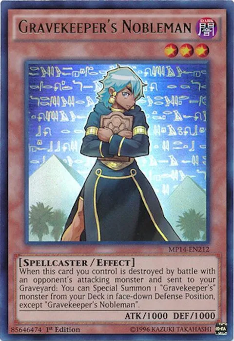 Gravekeeper's Nobleman MP14-EN212 Yu-Gi-Oh card from 2014 Mega-Tins Mega Pack