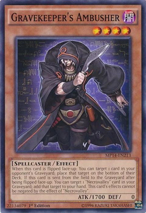 Gravekeeper's Ambusher MP14-EN213 Yu-Gi-Oh card from 2014 Mega-Tins Mega Pack