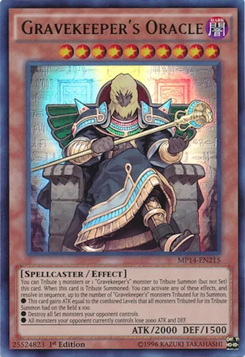 Gravekeeper's Oracle MP14-EN215 Yu-Gi-Oh card from 2014 Mega-Tins Mega Pack