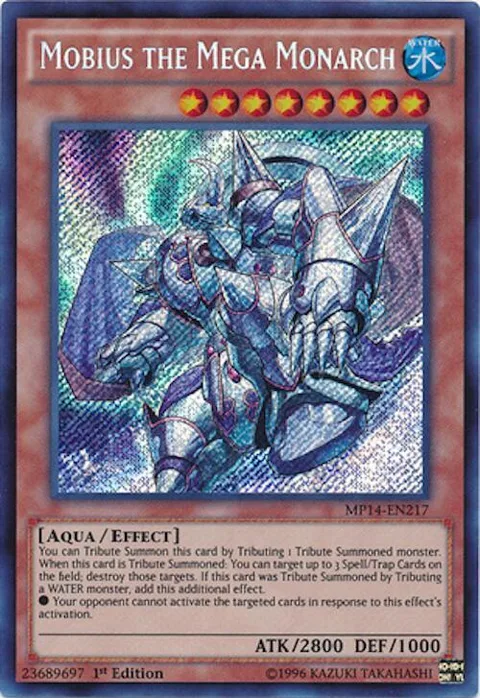 Mobius the Mega Monarch MP14-EN217 1st Edition Yu-Gi-Oh card from 2014 Mega-Tins Mega Pack