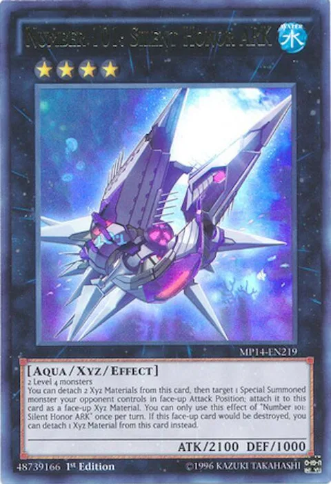 Number 101: Silent Honor ARK MP14-EN219 Yu-Gi-Oh card from 2014 Mega-Tins Mega Pack