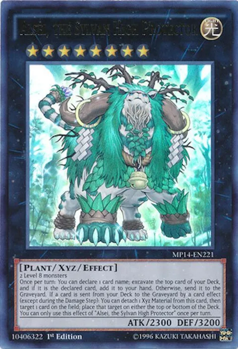 Alsei, the Sylvan High Protector MP14-EN221 Yu-Gi-Oh card from 2014 Mega-Tins Mega Pack