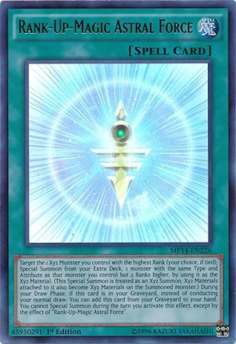 Rank-Up-Magic Astral Force MP14-EN226 Yu-Gi-Oh card from 2014 Mega-Tins Mega Pack