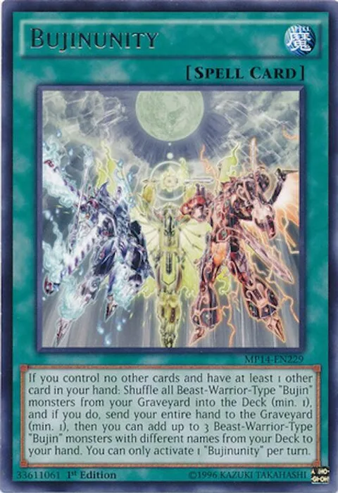 Bujinunity MP14-EN229 Yu-Gi-Oh card from 2014 Mega-Tins Mega Pack