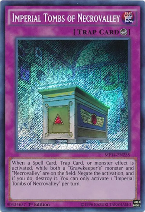 Imperial Tombs of Necrovalley MP14-EN235 Yu-Gi-Oh card from 2014 Mega-Tins Mega Pack