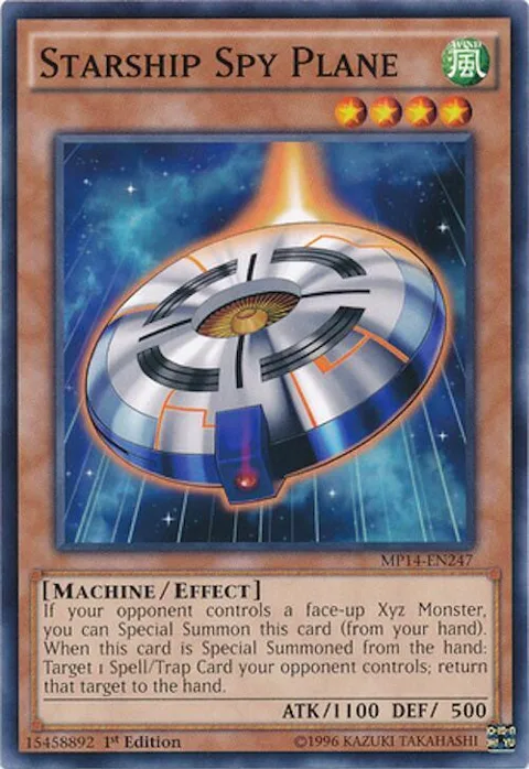 Starship Spy Plane MP14-EN247 Yu-Gi-Oh card from 2014 Mega-Tins Mega Pack