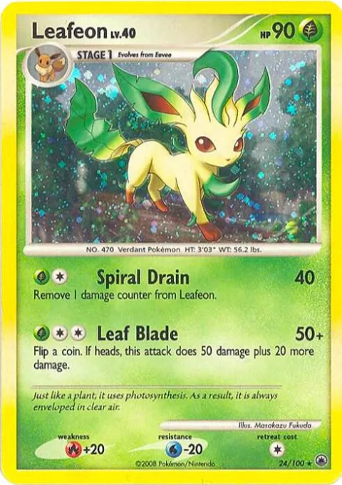 Leafeon - 24/100 DP Majestic Dawn #024/100 Holofoil Pokémon card from Deck Exclusives