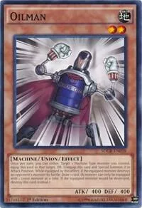 Oilman SDGR-EN018 Yu-Gi-Oh card from Structure Deck: Geargia Rampage