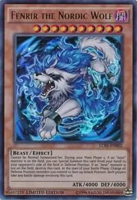 Fenrir the Nordic Wolf LC05-EN002 Yu-Gi-Oh card from Legendary Collection 5D's