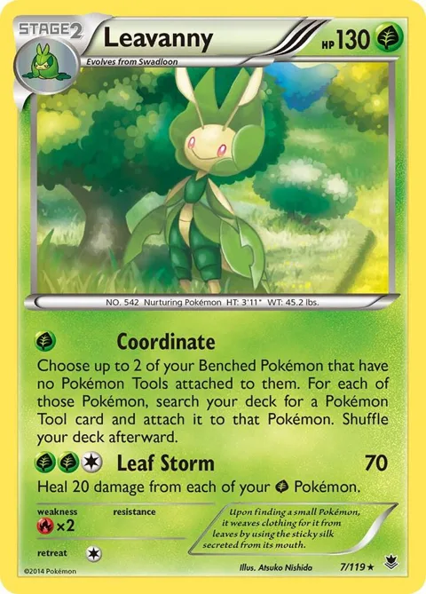 Leavanny #7/119 Pokémon card from XY - Phantom Forces