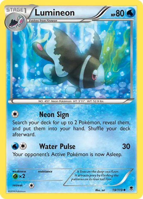 Lumineon #19/119 Pokémon card from XY - Phantom Forces